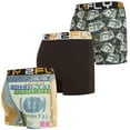 thumbnail image 2 of 2FLY Men's Boxer Briefs 4-Pack Ultra Soft , Active Stretch Underwear- Medium, Money and Graffiti Print, 2 of 7
