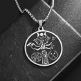 thumbnail image 5 of Retro Witch Moon Goddess Hecate Portrait Stainless Steel Pendant Necklace Women s Men s Greek Mythology Trendy Jewelry, 5 of 5