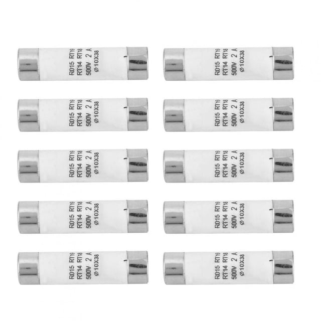 Dsseng High-Breaking Capacity Cylinder Fuse 10x38 380-500VAC 2A with Indicator - Durable & Safe Easy Installation For Electrical Protection