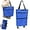 Blue, variant on Foldable Shopping Cart with Wheels:Portable Shopping Bag with Wheels,Grocery Cart on Wheels Foldable,Collapsible Shopping Cart Bag for Storaging Vegetable Fruit,Reusable Rolling Grocery Bag (Red)