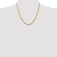 thumbnail image 4 of 14K Yellow Gold Rope Chain Necklace 20 inch 4.5 mm Diamond-cut Quadruple Lobster Clasp, 4 of 4
