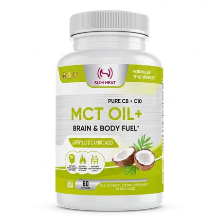 MCT Oil Softgels - 2000mg C8 Caprylic & C10 Capric Blend - Keto Friendly Coconut Fats Supplement, No Lauric Acid - 60 Count