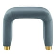 thumbnail image 4 of Koda Performance Velvet Waterfall Stool in Brass Cadet Blue, 4 of 10