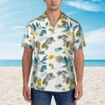 thumbnail image 4 of Goofa Watercolor Leaves Hawaiian Shirt for Men, Unisex Summer Beach Casual Short Sleeve Button Down Shirts,Aloha Tropical Floral print shirt-, 4 of 9