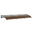 thumbnail image 5 of KFFKFF Window Door Awning Canopy 38" x 117" PC Sheet Brown UV Rain Cover, UPF 50+ Outdoor Patio Front Awning Canopy for Rain Snow Sunlight Protection (Brown), 5 of 9