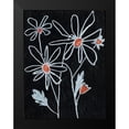 thumbnail image 2 of Goldberger, Jennifer 12x14 Black Modern Framed Museum Art Print Titled - Flower Doodle II, 2 of 5