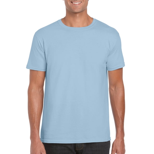 Gildan Mens Softstyle T-Shirt, L, Light Blue
