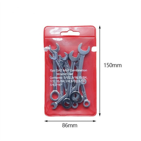 Mini Wrench Set Thin Wrench Set With Storage Pouches Open And Box End Wrench Set Prevent Slipping Portable Small Wrench For Home Car Electrical Maintenance Imperial suit
