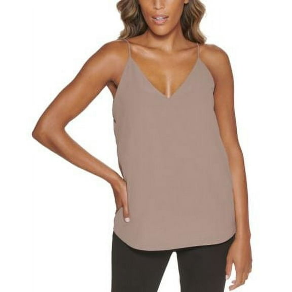 MSRP $49 Calvin Klein Textured Camisole Top Brown Size XS