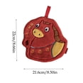 thumbnail image 3 of Yusimy Horse Year Coral Fleece Embroidered Cartoon Red Horse Hooked Face and Hand Towel Absorbent Soft Quick-Dry Kitchen Towel, 3 of 6