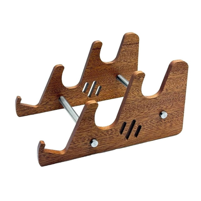 Soporte de exhibición de teclado Soporte de teclado de computadora universal para mesa 3 niveles Madera Sostiene 3 teclados Estante de almacenamiento