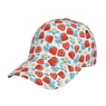 thumbnail image 6 of Lsque Strawberries Baseball Cap Trucker Low Profile Hat Golf Dad Hat Adjustable Original Classic Unconstructed Plain Cap Men Women, 6 of 9