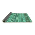 thumbnail image 2 of Ahgly Company Indoor Square Abstract Turquoise Blue Modern Area Rugs, 6' Square, 2 of 4