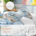 thumbnail image 2 of 3 Piece Hydrangeas Flowers Duvet Cover Set California King,Microfiber Comforter/Quilt Cover with Corner Ties and 2 Pillowcases,Coastal Seaside Starfish Summer All Season Bedding with Zipper Closure, 2 of 8