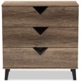 thumbnail image 4 of Baxton Studio Wales 3 Drawer Contemporary Chest in Light Brown, 4 of 9