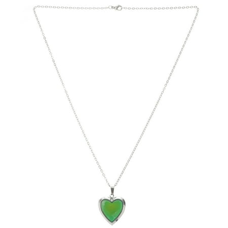 

Frcolor 1PC Heart Pendant Mood Temperature Sensing Color Changing Chain Jewelry Gift for Women Girls Ladies (Random Color)