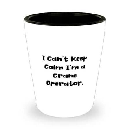 

Funny Crane operator I Can t Keep Calm I m a Crane Operator Inspire Shot Glass For Coworkers From Friends