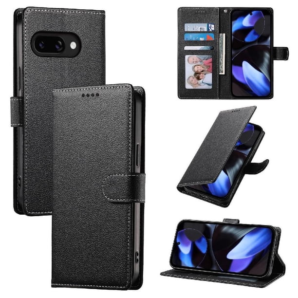 Funda para FOXDOCK Google Pixel 9A– Cuero Premium, 3 ranuras para tarjetas, Protección contra impactos