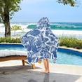 thumbnail image 3 of Yayeee Kids Hooded Towel with Hand Pockets Beach Soft Absorbent Bath Wrap 50 x 23.5 inch, Blue Garden Pattern, 3 of 5