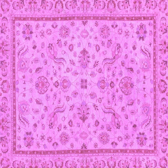 Ahgly Company Indoor Square Oriental Purple Traditional Area Rugs, 3' Square