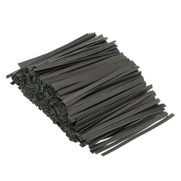 Uxcell Twist Ties 3" Paper Closure Tie for Party Bags Crafts Black 500 Pack