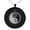Black, variant on Stainless Steel Sun & Moon Yin Yang Engraved Small Medallion Circle Charm Pendant Necklace