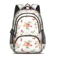 thumbnail image 2 of Pioneer Flower Floral Print Pattern Backpack for School, Cute School Bag with Adjustable Shoulder Straps and Padded Back, 16.9"x12.6"x5.9", 2 of 5