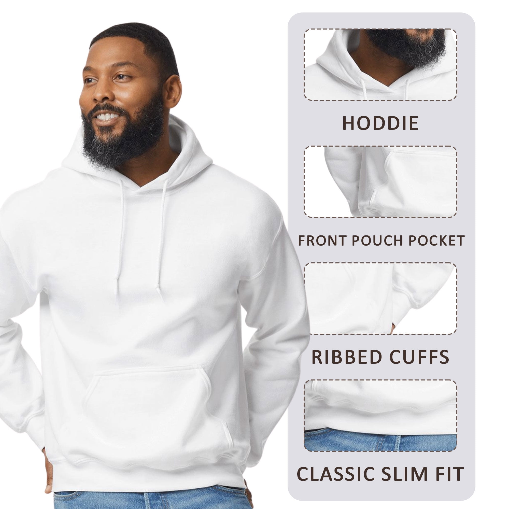 Gildan Men's DryBlend Hooded Sweatshirt, 50/50 Cotton/Polyester Winter Long Fleece Hoodie Pullover (Red , XL)