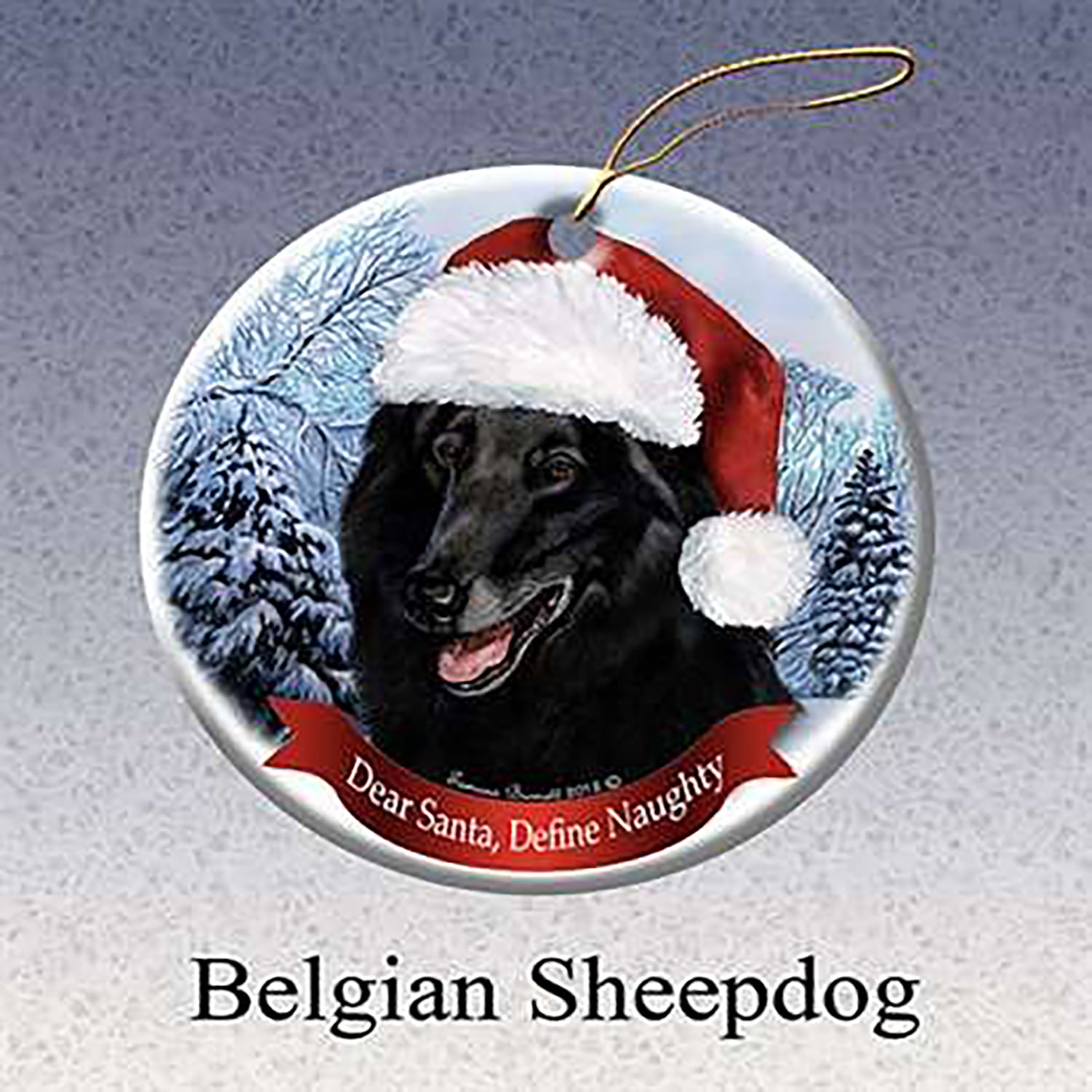 Whippet Black/White Dog Porcelain Ornament Pet Gift 'Santa I Can Explain!' 