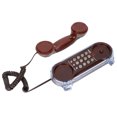 thumbnail image 4 of Teléfono de Pared retro, retro ergonómico con cableado de línea fija de metal de muro diseño humanizado doble colocacion para el hotel para el hogar para la oficina, 4 of 7