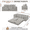 Light Gray, variant on Modern Sofas 82.25" Convertible Sofa Bed,Loveseat Sleeper Sofa,2 in 1 Sofa, Corduroy Pull Out Sofa Bed,5 Pillows , Side Pocket,No Assembly, Two Cup Holders,Wide Armrest,3 Seat,Blue,Rustic Sofas