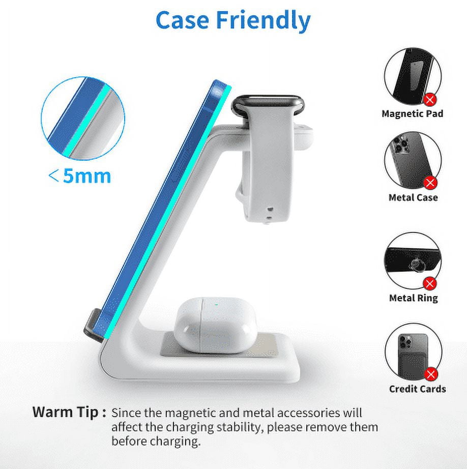 3 in 1 Wireless Charger, Fast Wireless Charging Stand,for iPhone and AirPods