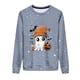 thumbnail image 3 of Ailaofu Women's Halloween Printed Round Neck Casual Sports Long Sleeve Sweatshirt Top Sweatshirt Loose Soft Long Sleeve Pullover Tops, 3 of 6
