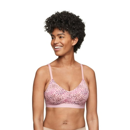 Warners Cloud 9 Super Soft Wireless Lift Convertible Comfort Bra RN1041A Color: Petals Lilac Size: SMALL
