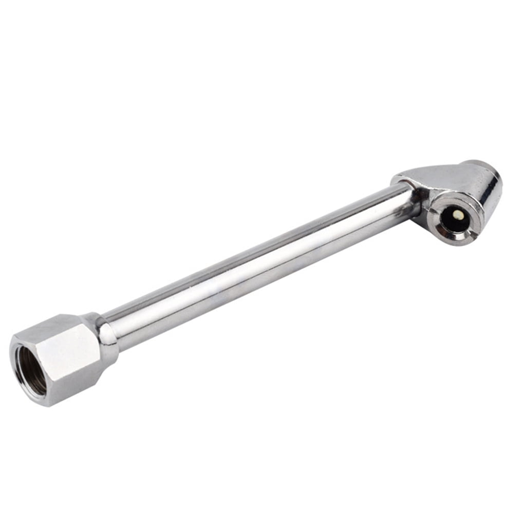 Long Angle Head 1/4" Dual Foot Air Chuck Tire Inflating Air Chuck Tire