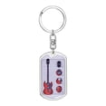 thumbnail image 1 of Guitar Gibson Keychain Dog Tag Stainless Steel or 18k Gold, 1 of 8