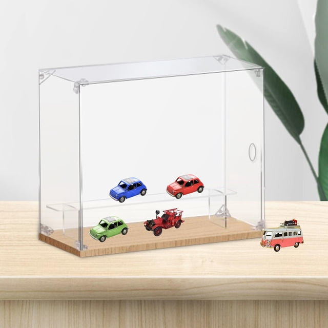 Vitrina de acrílico Estante de nivel de escalera Cajas de almacenamiento protectoras a prueba de polvo multifunzionale para tienda Tienda Muñeca 1 escalera para 12 juguetes