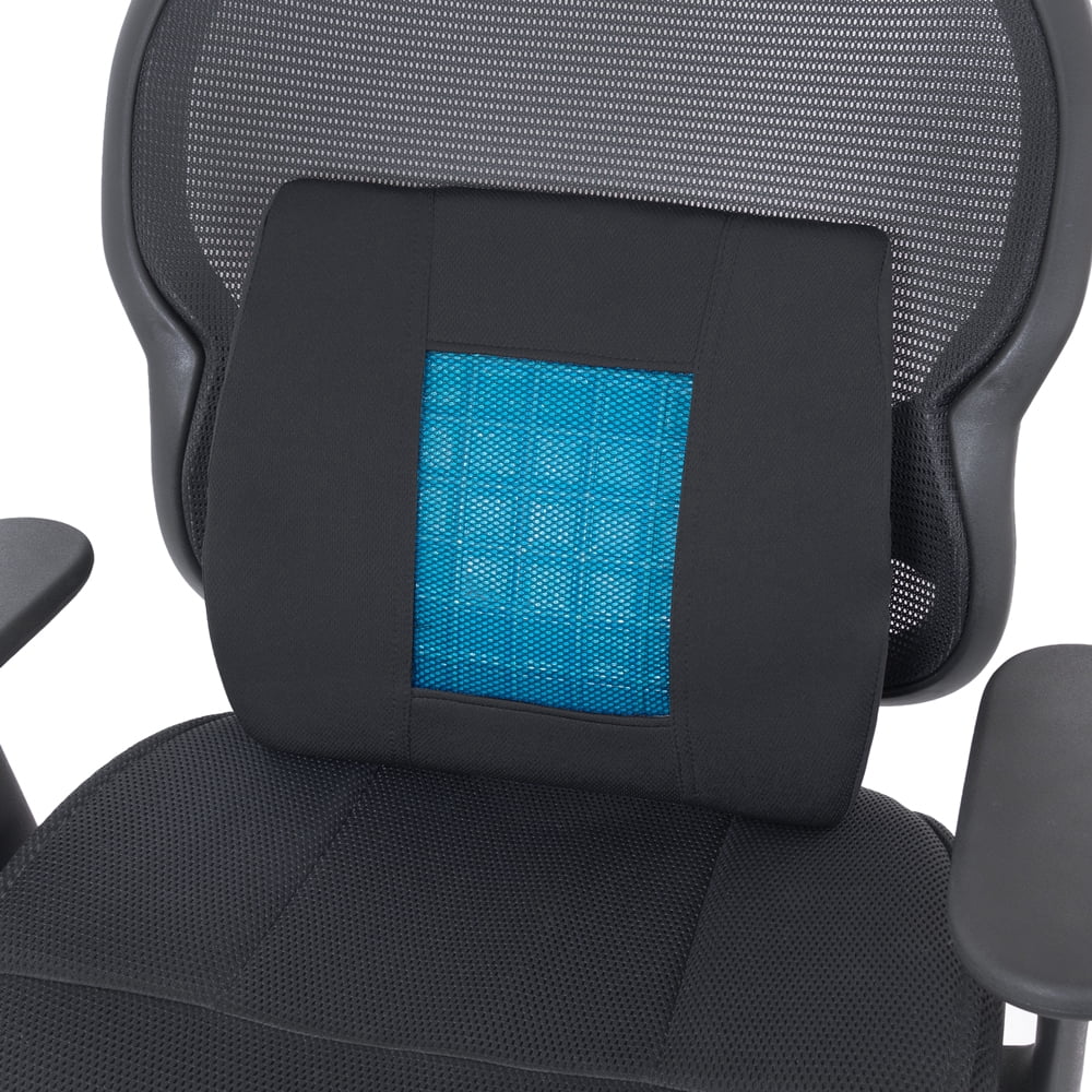 Motor Trend MTCG-100+110 Lumbar Support Cushion + Cooling Seat Cushion with Memory Foam - Made with Orthopedic Fill for Maximum Comfort & Back Pain Relief - Perfect for Car and Office Chairs