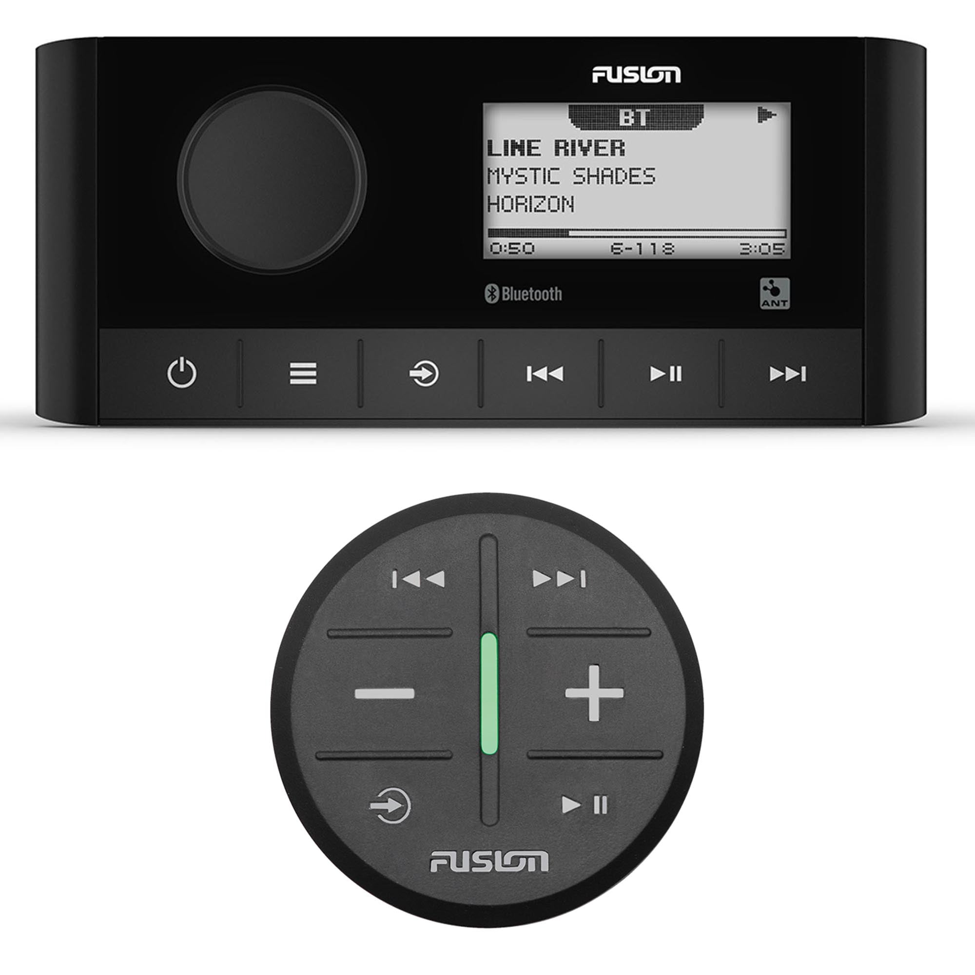 Fusion MSRA60 Marine Stereo With 1 Fusion ARX70B Wireless Remote Black