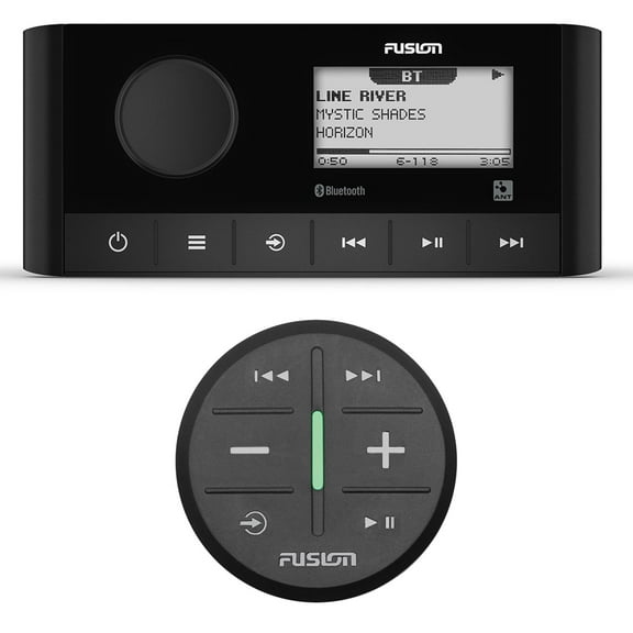 Fusion MS-RA60 Marine Stereo With 1 Fusion ARX70B Wireless Remote Black