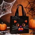 thumbnail image 6 of Halloween Treat Bags,Reusable Goodie Gift Bags With Handles For Trick Or Treat Candy And Party Favors,Character Print Tote Bags For Classroom Costume Party October Holiday Supplies And Decor(black), 6 of 6