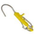 thumbnail image 1 of Gancho de buceo para hombre, doble gancho de arrecife, de acero inoxidable, con clip de cuerda antipérdida amarillo, 1 of 9
