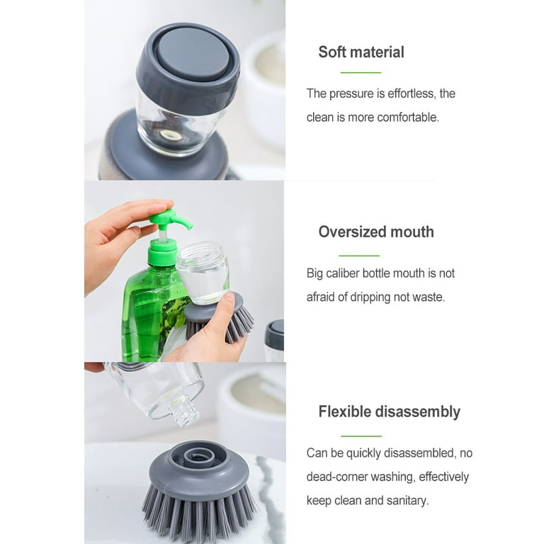 ADVEN Dishes Cleaning Brush Refillable Washing Tools Multi-purpose Cups  Bowl Dishwashing Scrubber Kitchen Gadgets for Restaurant Sponge 