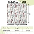 thumbnail image 2 of White Christmas Tree Pattern Square Fitted Tablecloth with Elastic Edge,Square Table Cover,Washable Elastic Table Cover for Home Kitchen Party Decor 36"x36", 2 of 6