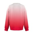 thumbnail image 5 of QUNYINEY Plus Size Sweatshirts for Women Gradient Crew Neck Long Sleeve Pullover No Hood Shirts Loose Fit Winter Women's Tops, 5 of 6
