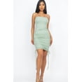 thumbnail image 6 of Off-Shoulder Bodycon Dress with Ribbed Texture and Ruched Drawstring, 6 of 11