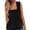 Black, variant on Glisme Tank Tops For Women Frill Smocked Crop Tank Top Tie Shoulder Strap Vest Tanks Tops T Shirts Versatile White T Shirt