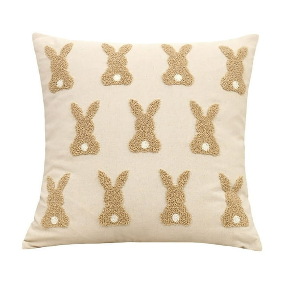 Living Room Decor Embroidered Rabbits Pillow Cushion Easter Living Room Sofa Headboard Backrest Cushion Pillowcase Sofas for Living Room