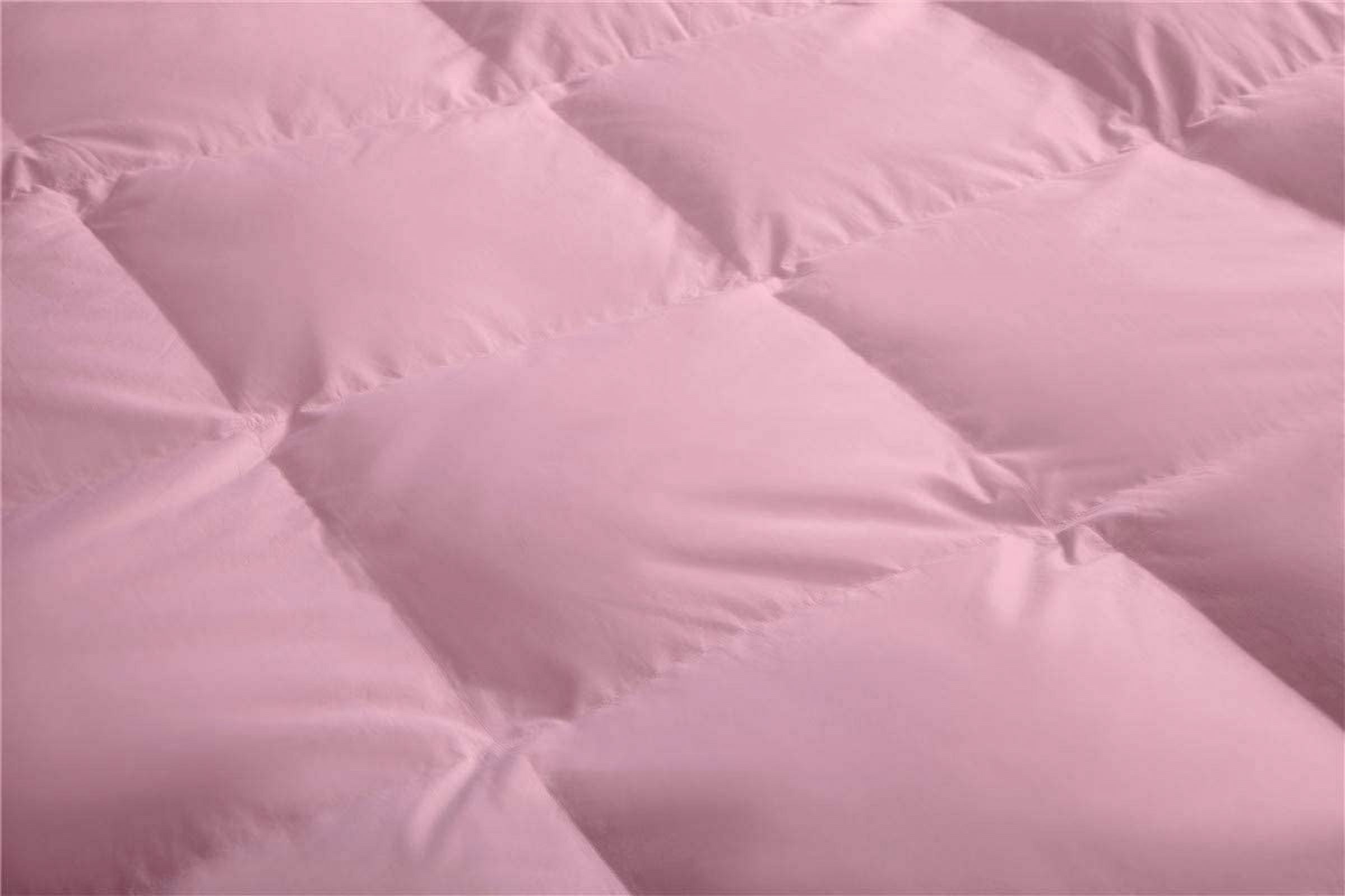 All-Season Super Soft and Luxury Comforter Oversize King Plus 128 by 120 inch Baby Pink Solid| 400 GSM Microfiber | 1 Piece Quilted Box Comforter Set