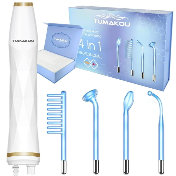 Dispositivo facial TUMAKOU Varita facial de alta frecuencia azul
